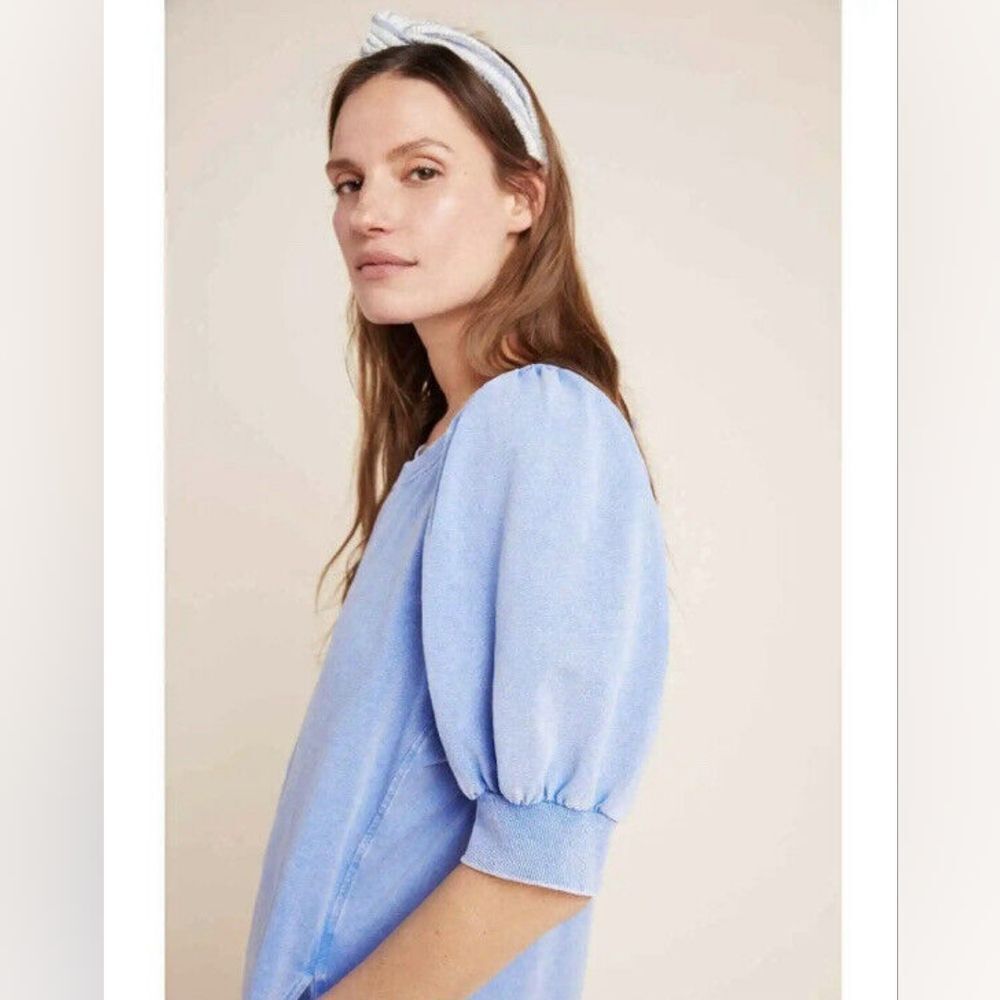 Anthropologie Saturday Sunday Casual Blue Midi Dress - Picture 2 of 6